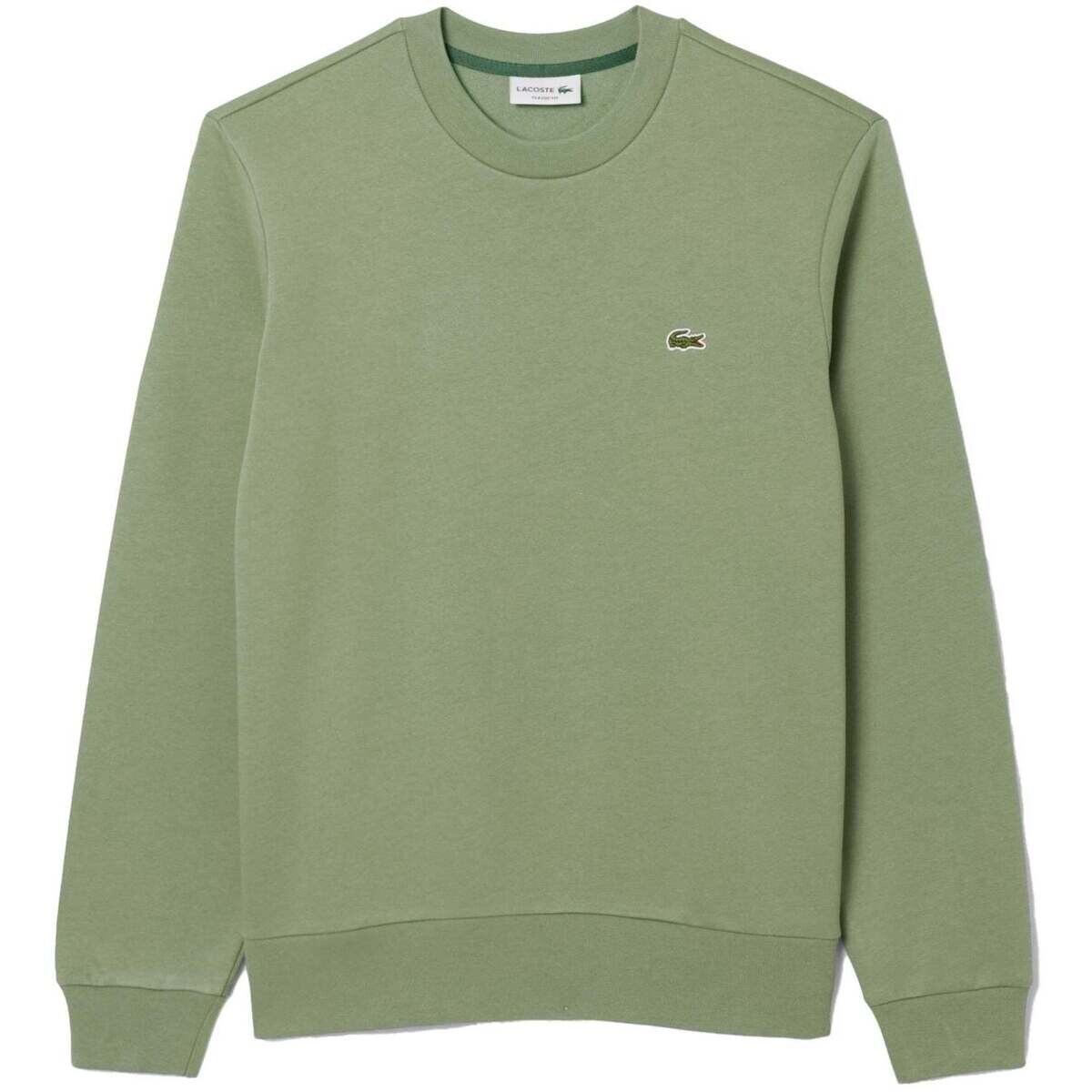 Lacoste  Fleece Crew Sweatshirt Thyme  Zelená