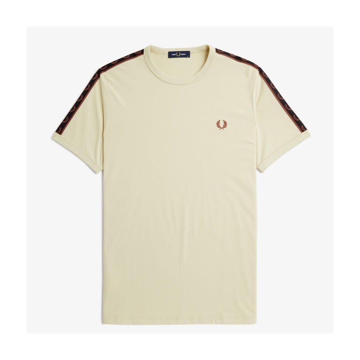 Fred Perry  CONTRAST TAPE RINGER T-SHIR  Béžová