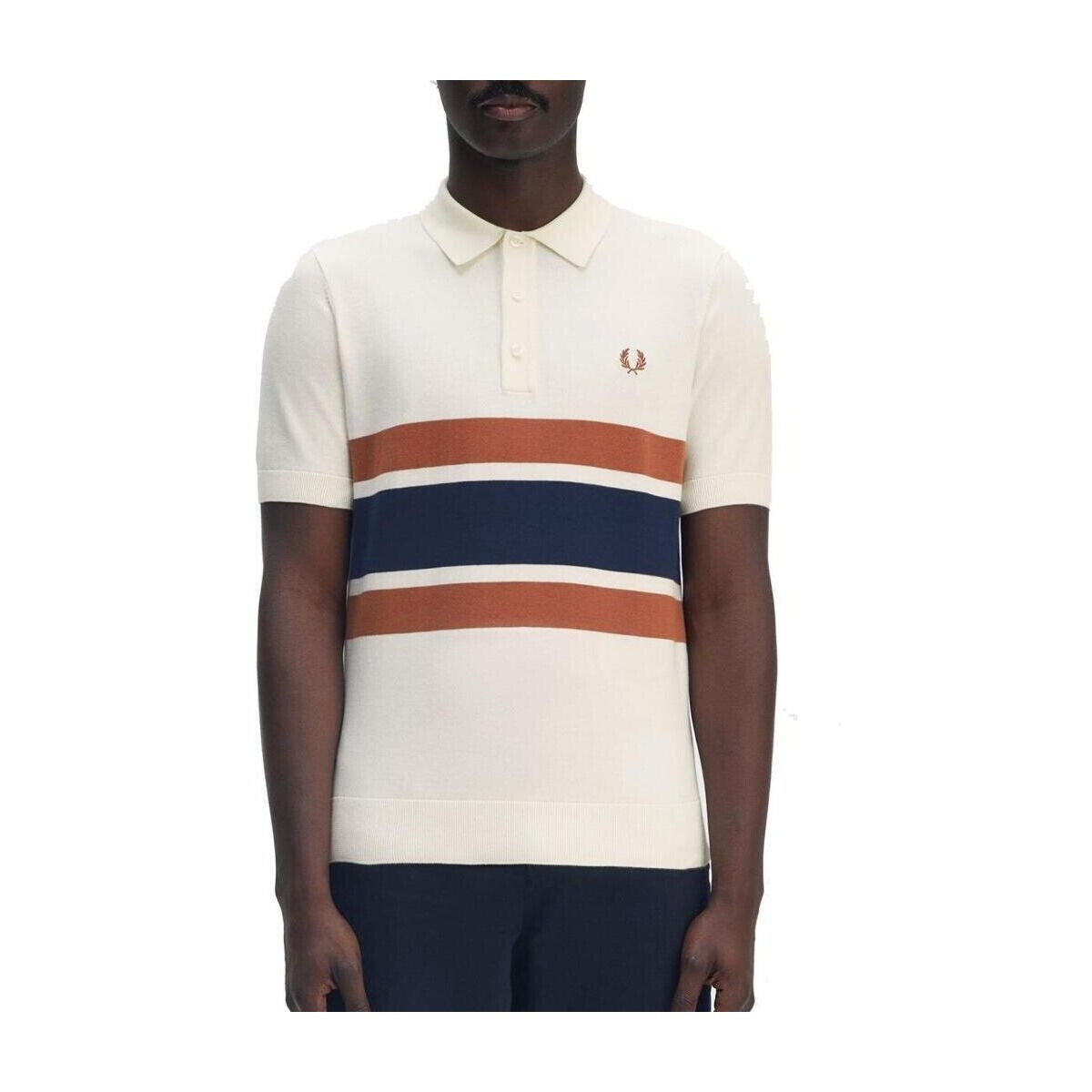 Fred Perry  PANELLED KNITTED SHIRT  Béžová