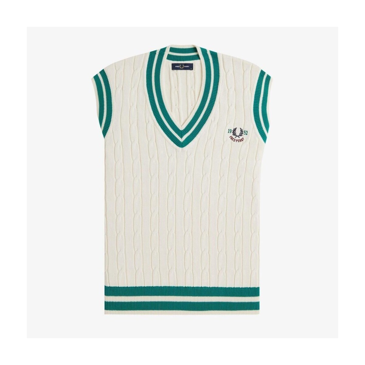 Fred Perry  CABLE KNIT TENNIS TANK  Béžová