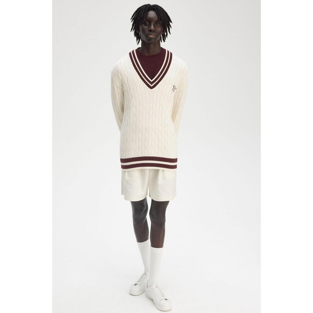 Fred Perry  CABLE KNIT TENNIS JUMPER  Béžová