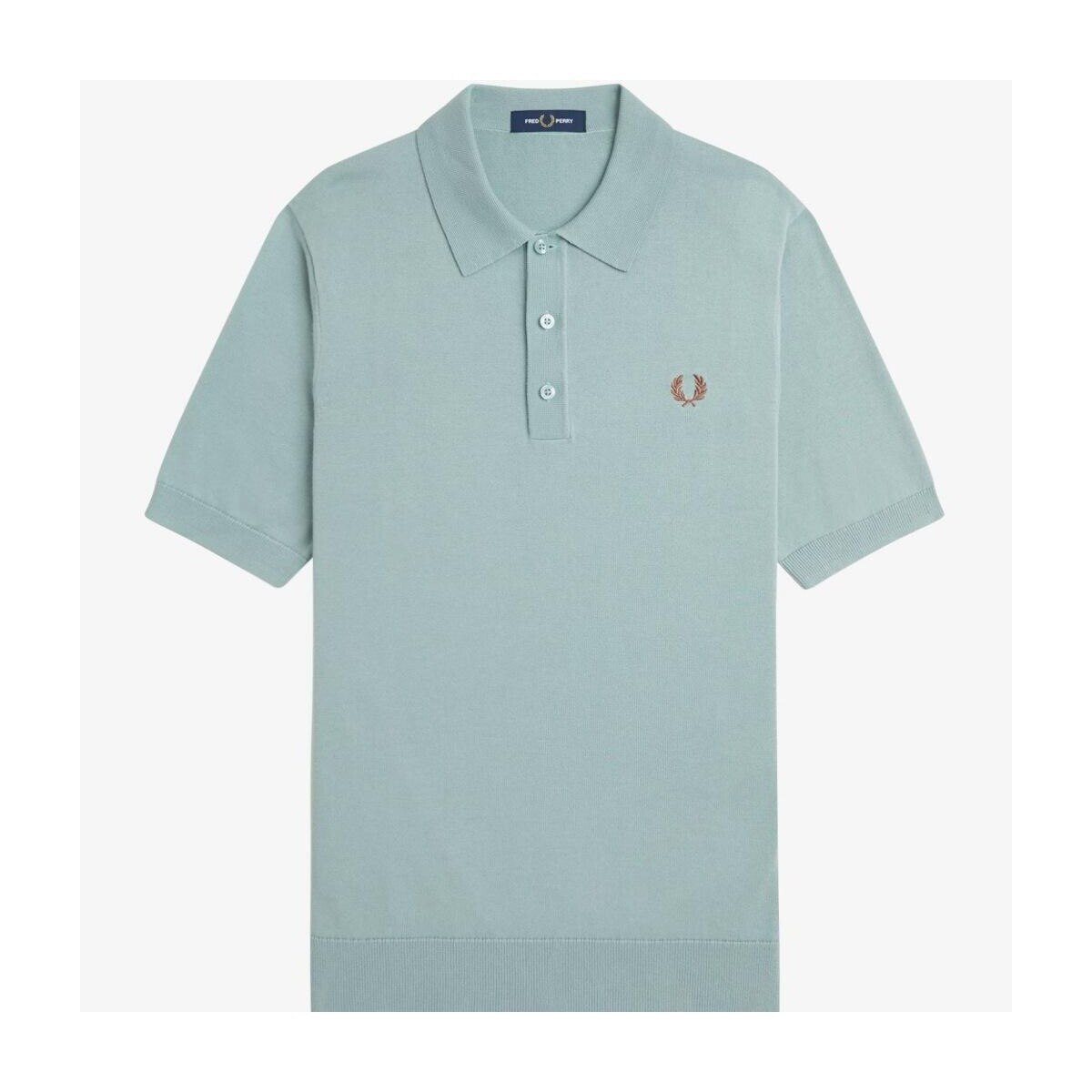 Fred Perry  COTTON KITTED SHIRT  Modrá