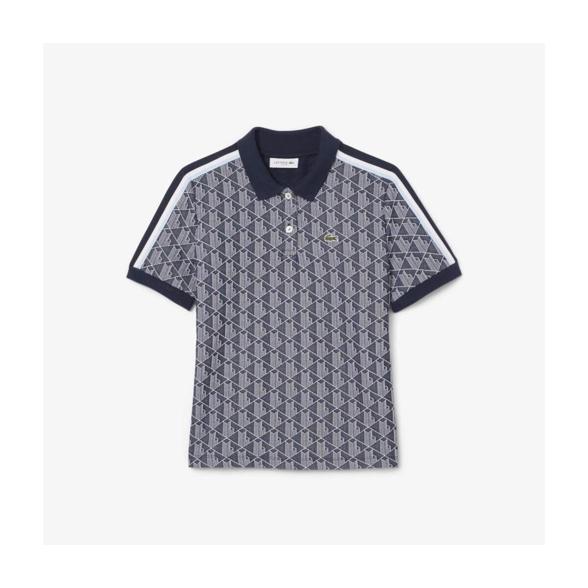Lacoste  RIBBED COLLAR SHIRT  Modrá