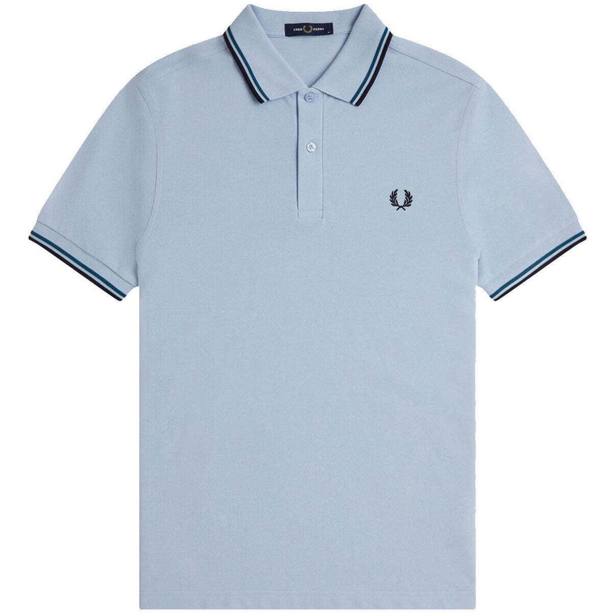 Fred Perry  Twin Tipped Polo Shirt Light Smoke/Petrol Blue/Navy  Modrá