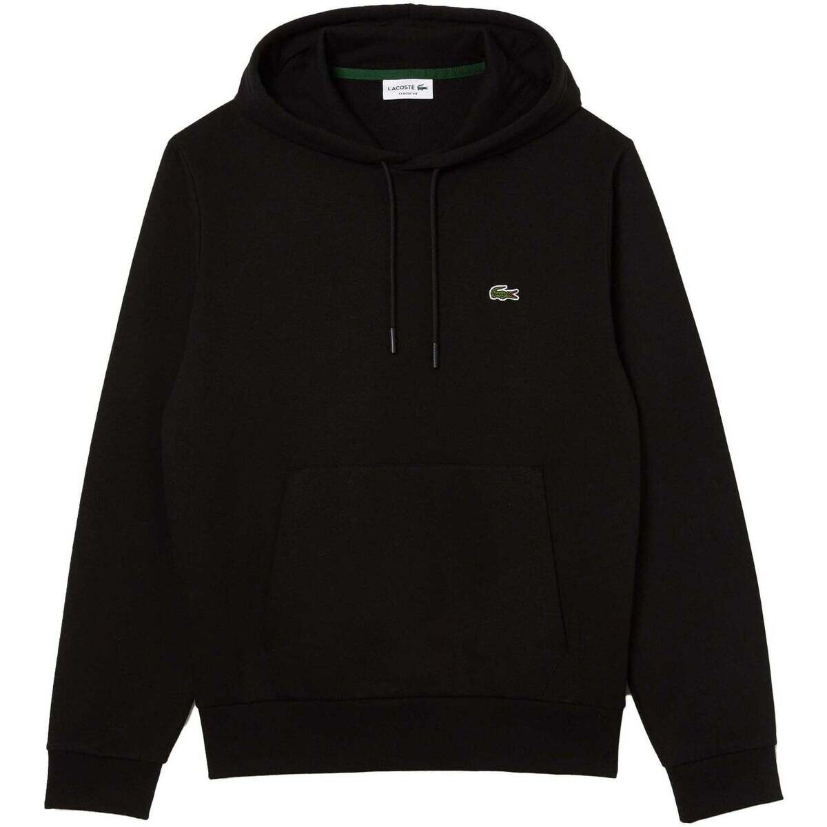 Lacoste  Fleece Hoodie Black  Černá