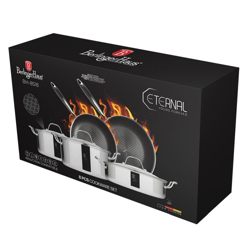 BERLINGERHAUS Sada nádobí s titanovým povrchem 8 ks Eternal Collection BH-8518