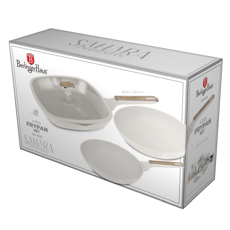 BERLINGERHAUS Sada pánví s titanovým povrchem 3 ks Sahara Nordic Collection BH-8323