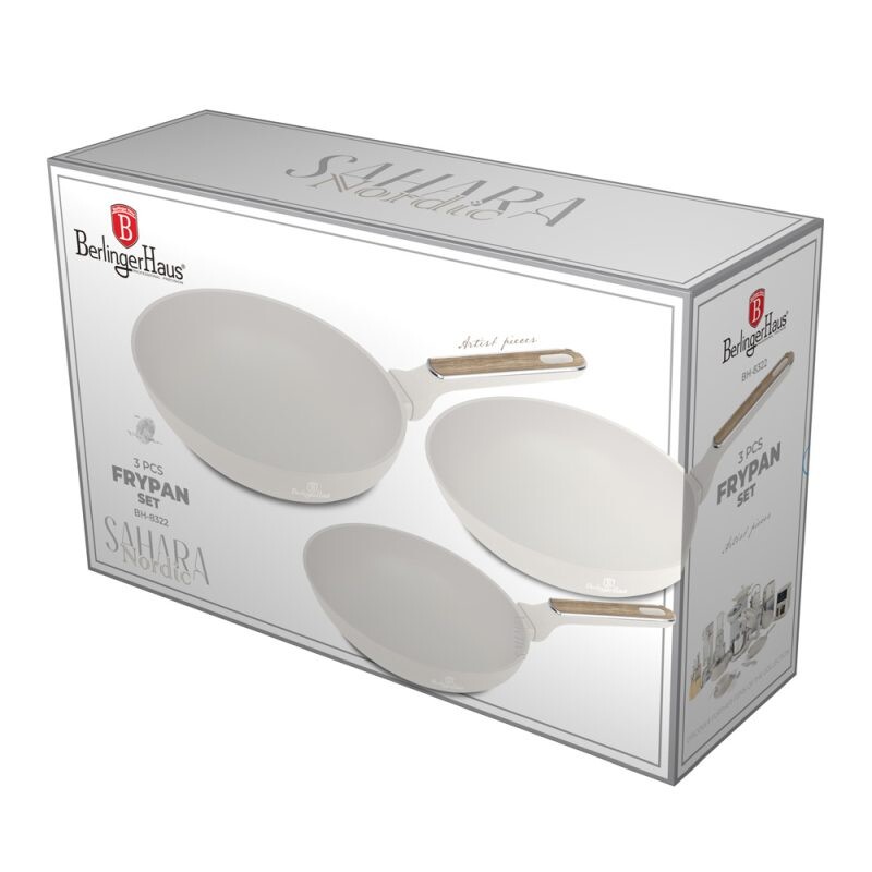 BERLINGERHAUS Sada pánví s titanovým povrchem 3 ks Sahara Nordic Collection BH-8322