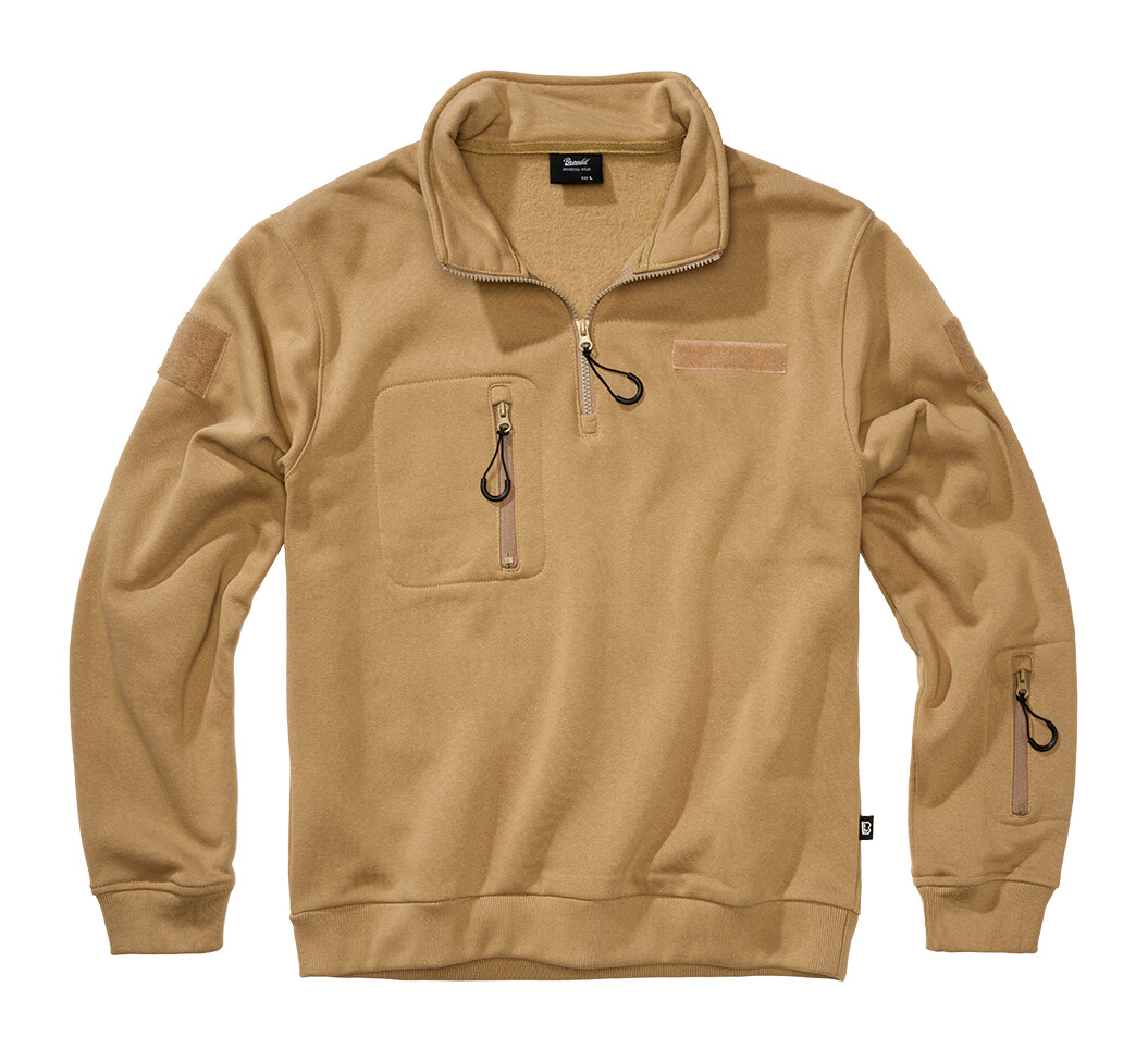 Mikina Brandit Tactical Sweat Troyer - coyote, L