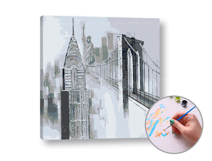 Malování podle čísel SOCHA SLOBODY | medium difficulty