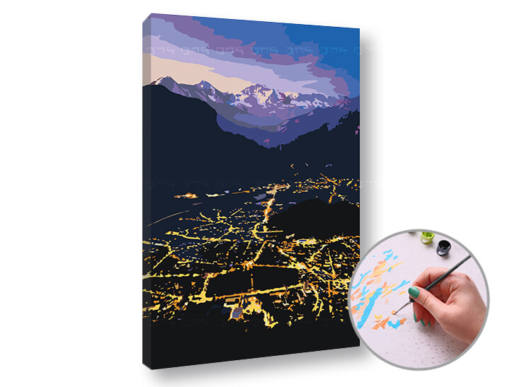 Malování podle čísel NOČNÍ MĚSTO | low difficulty