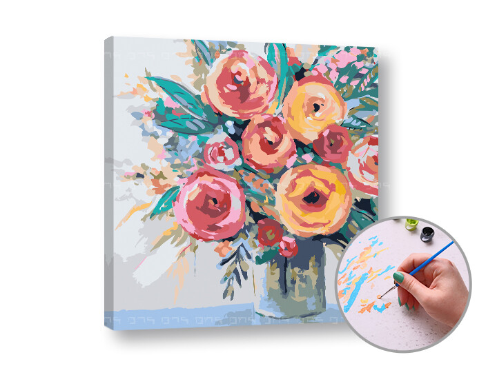 Malování podle čísel RADOST Z KVĚTIN | low difficulty