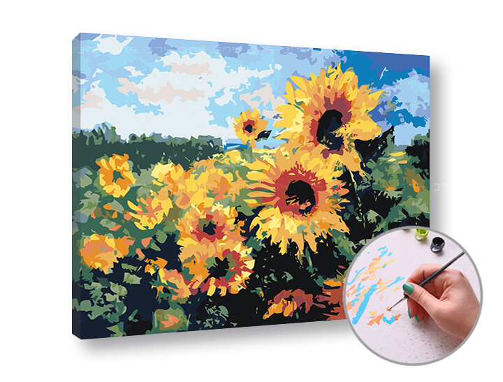 Malování podle čísel SLUNCE NA PŘÍDĚ | low difficulty