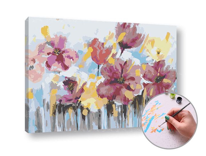 Malování podle čísel ABSTRAKT KVĚTY | low difficulty