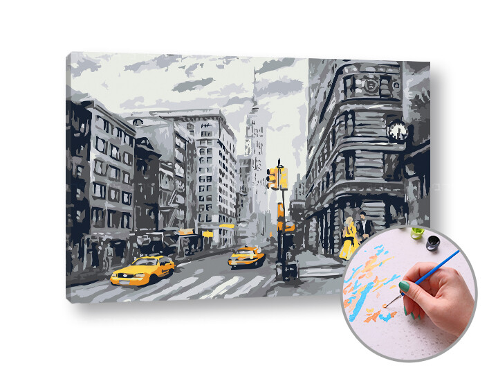 Malování podle čísel ŽIVOT MĚSTA | medium difficulty