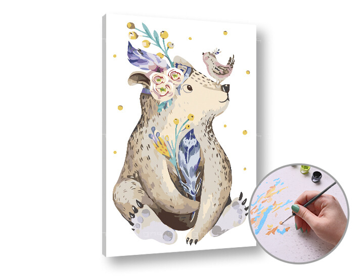 Malování podle čísel KAMARÁDKY ZVÍŘAT | low difficulty