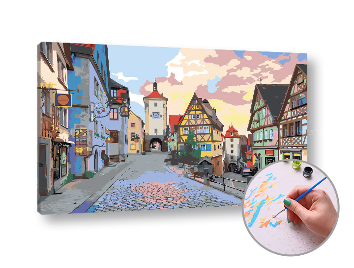 Malba podle čísel NUDA ULICE | medium difficulty