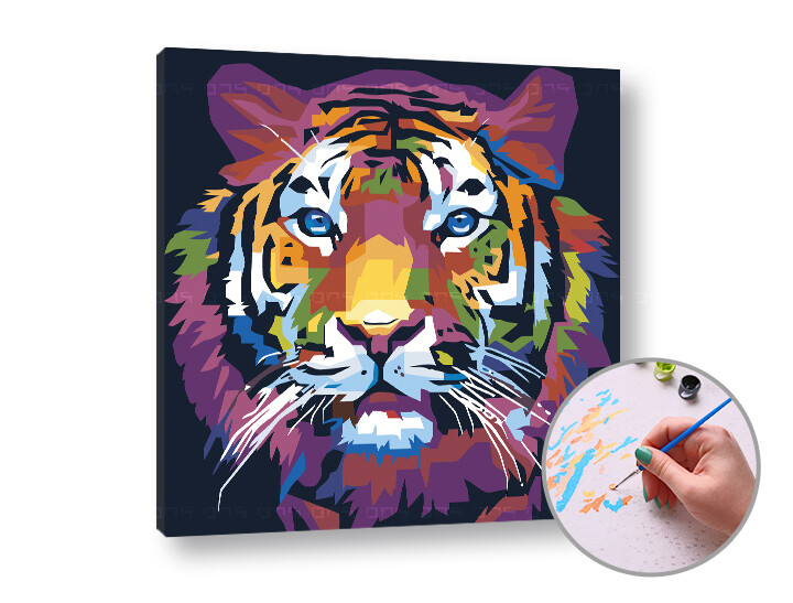 Malování podle čísel TYGŘÍ DŽUNGLE | low difficulty