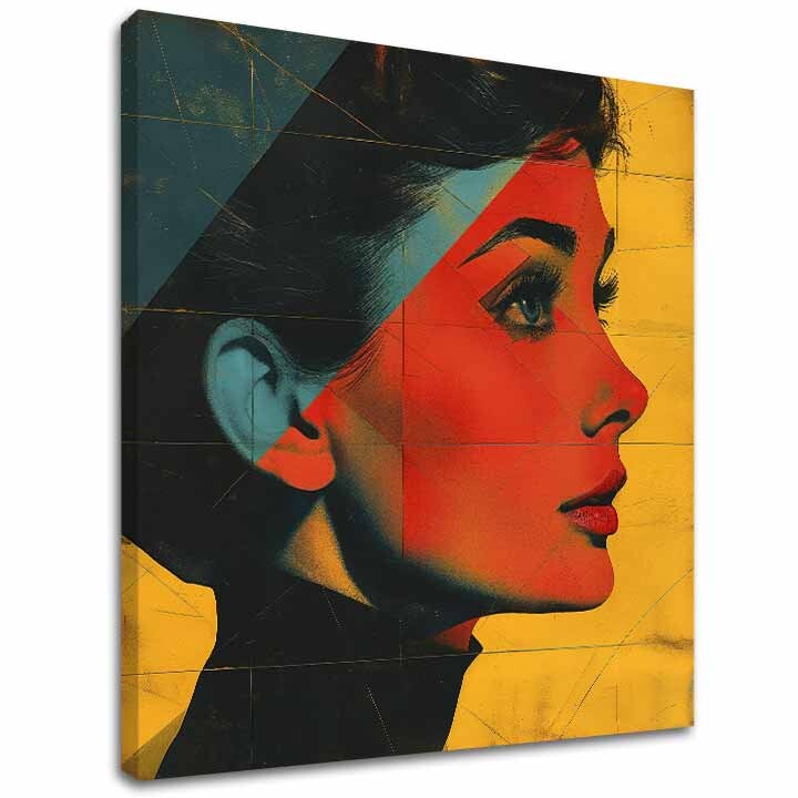 Obraz Audrey Hepburn na plátně - Elegantní ikona 60x60 cm