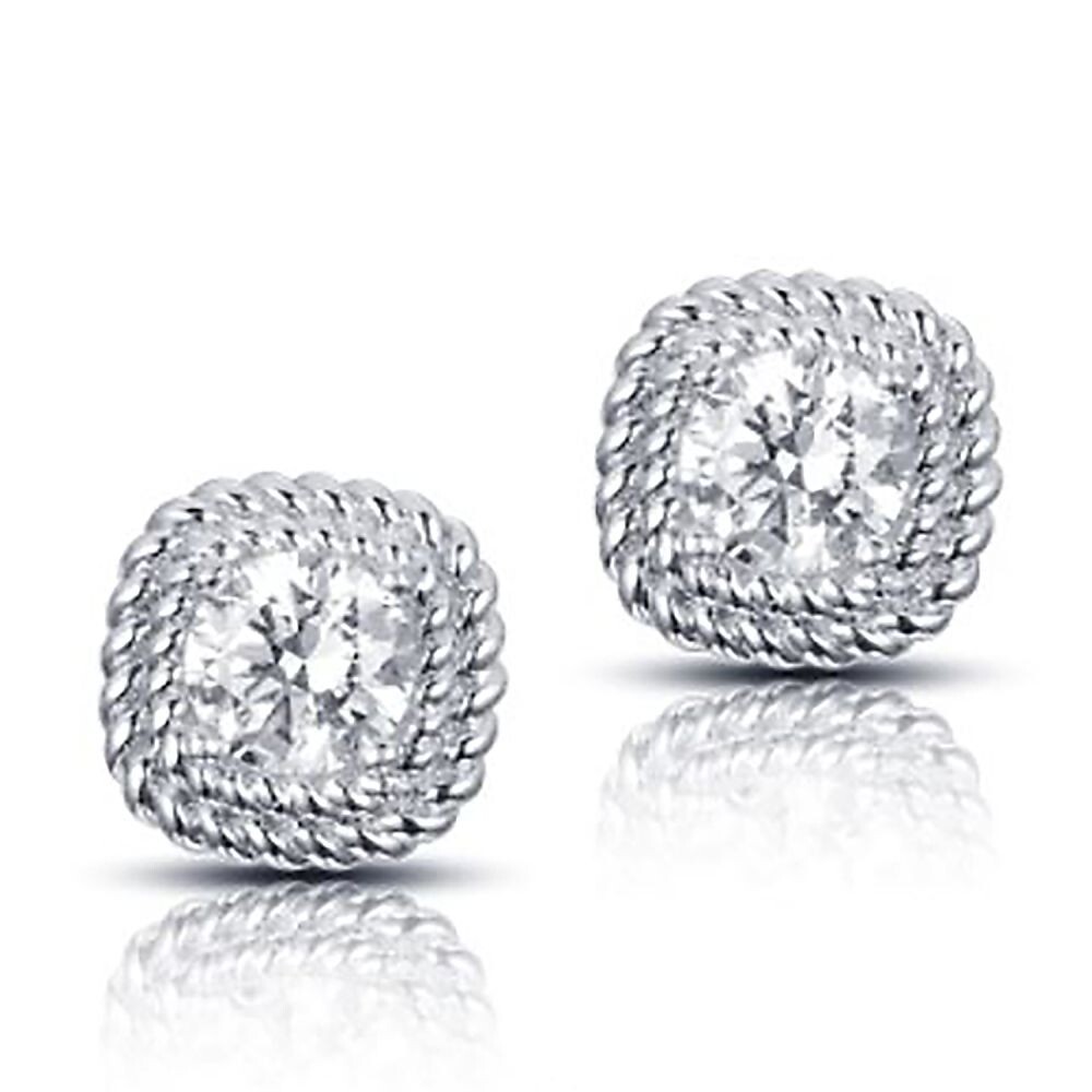 MOISS Blyštivé stříbrné náušnice se zirkony E0003231