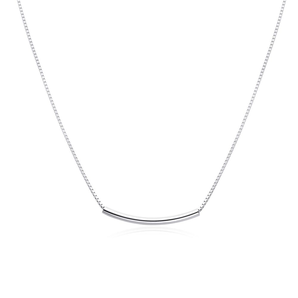 MOISS Minimalistický stříbrný náhrdelník pro ženy N0001146