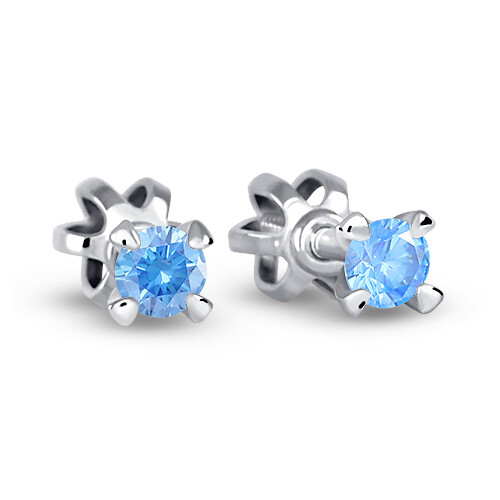 Soliter Náušnice z bílého zlata s topazem 236 051 00928 5700550