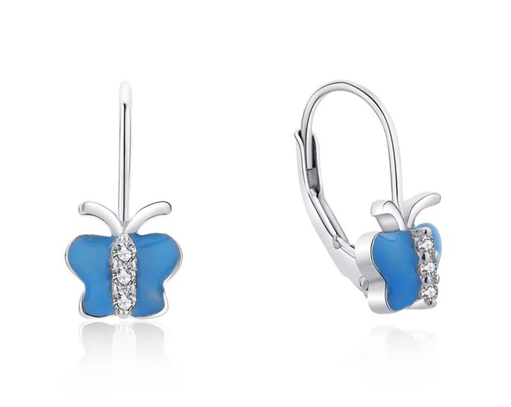 MOISS Půvabné stříbrné náušnice Motýlci E0003656