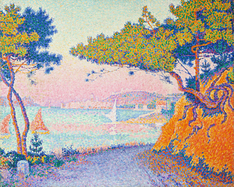 Paul Signac Ilustrace Golfe Juan 1896, Paul Signac, 40 × 30 cm