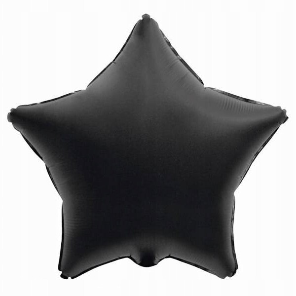 Balónek fóliový hvězda saténová černá 46 cm