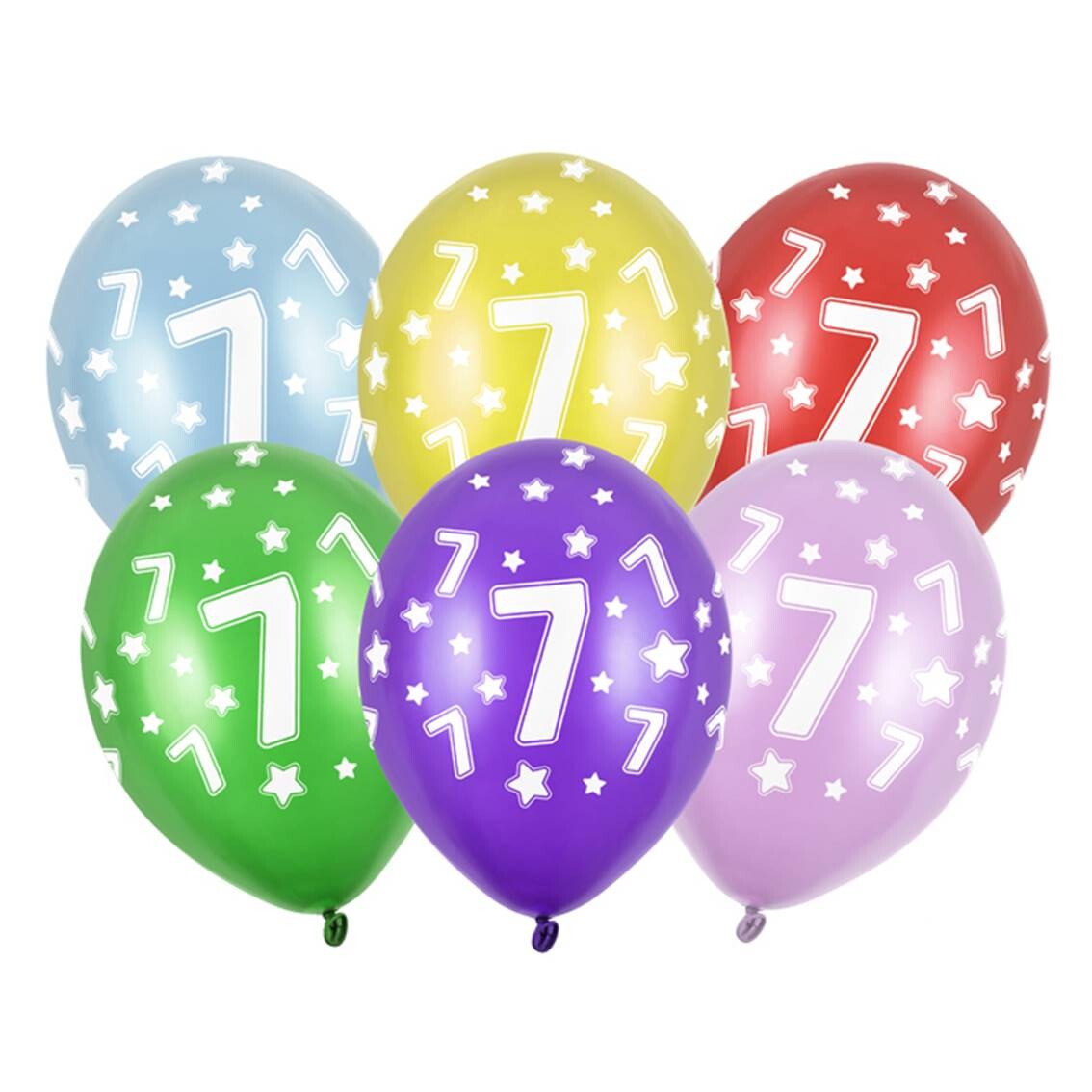 Balónek latexový 7. narozeniny 6 ks