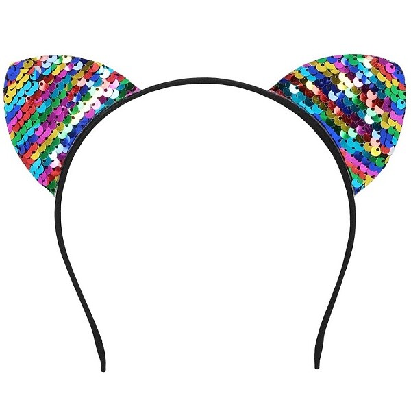 Čelenka barevné kočičí uši