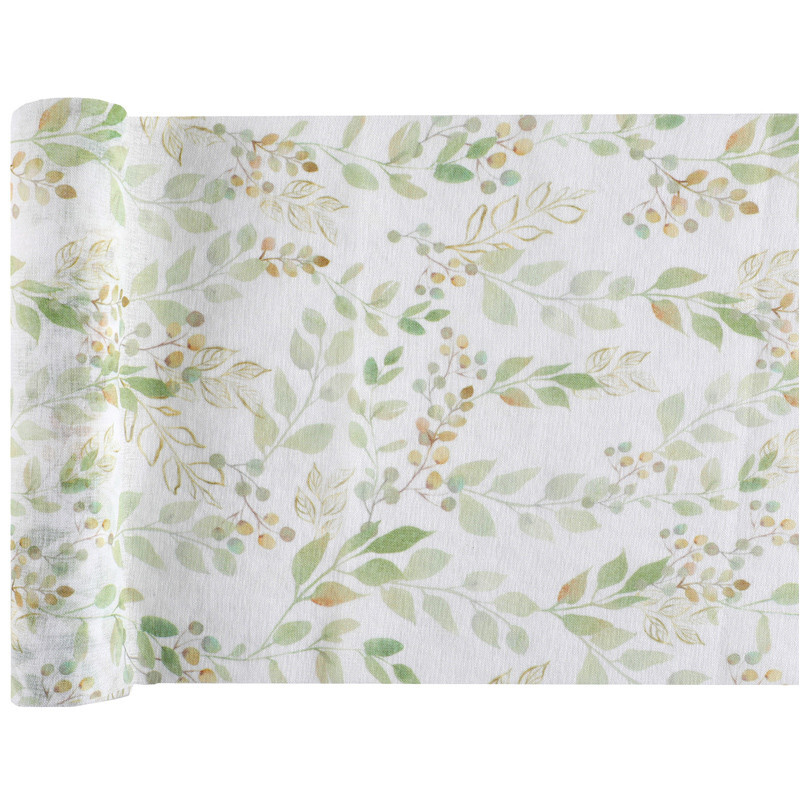 Šerpa stolová Listy 26cm x 300cm