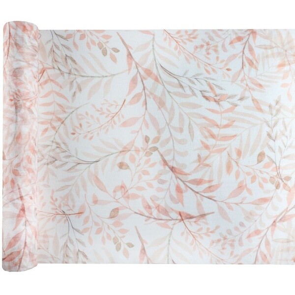 Šerpa stolová s větvičkami broskvová 36cm x 3m