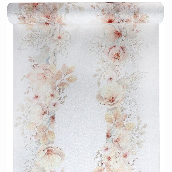 Šerpa stolová s bílými růžemi 36 cm 