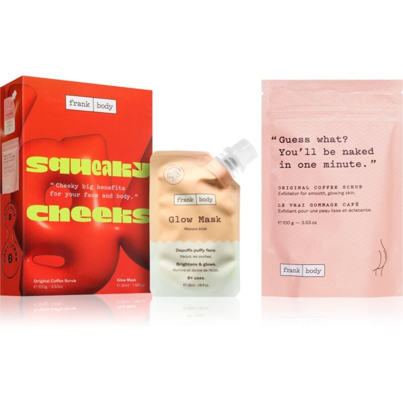 Frank Body Squeaky Cheeks sada pro jemnou a hladkou pokožku