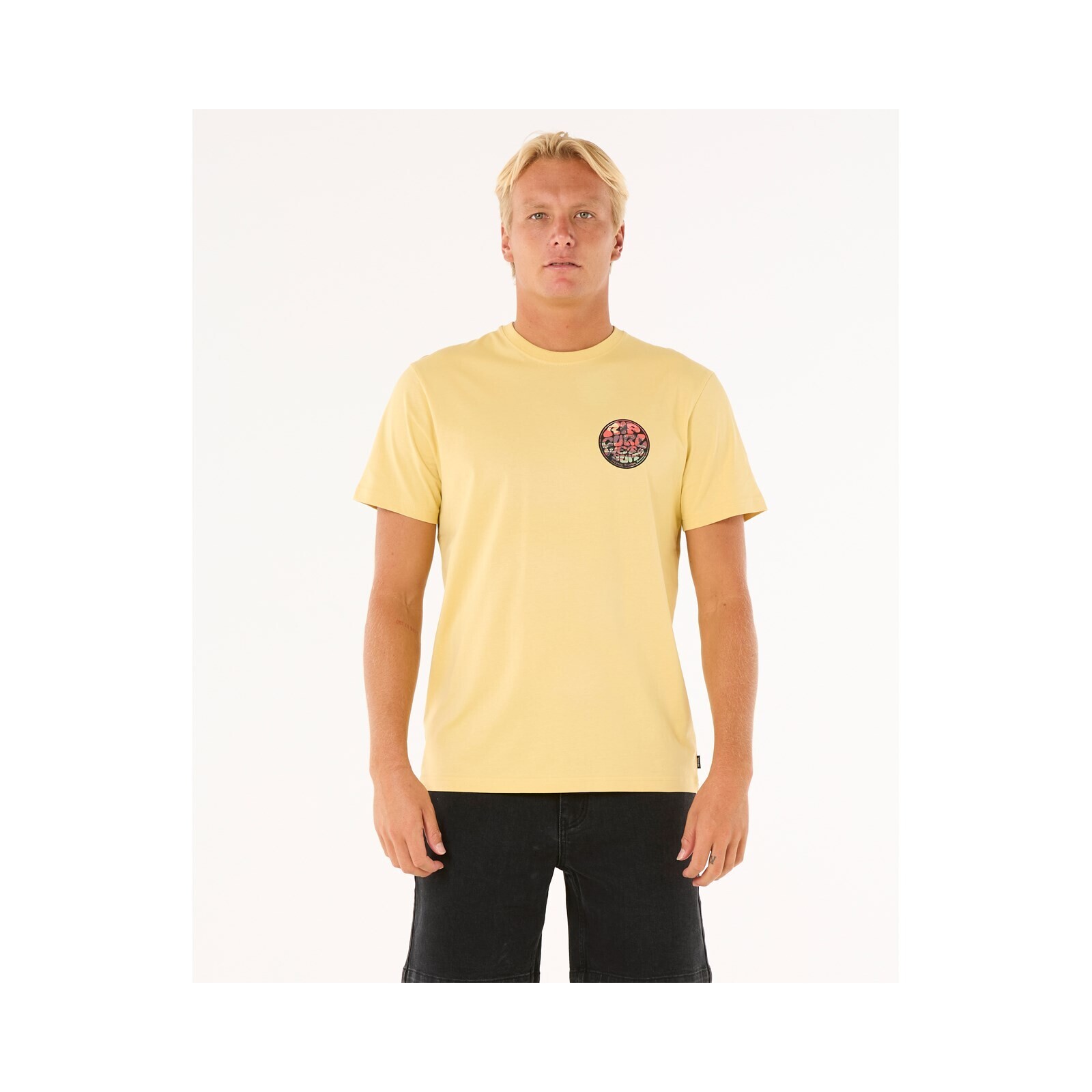 triko RIP CURL - Wettie Passage Icon Tee Straw (35) velikost: S