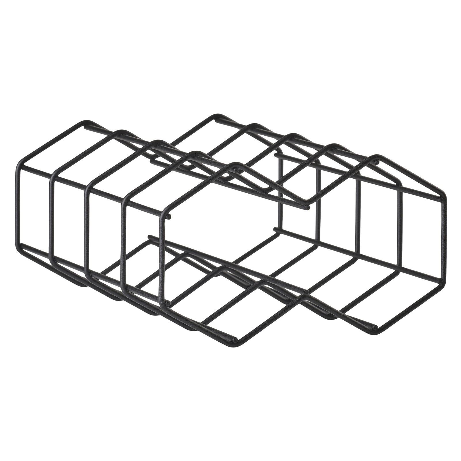 Stojan na víno ROCKS 19,5 cm, modulární, černá, ocel, Zone Denmark