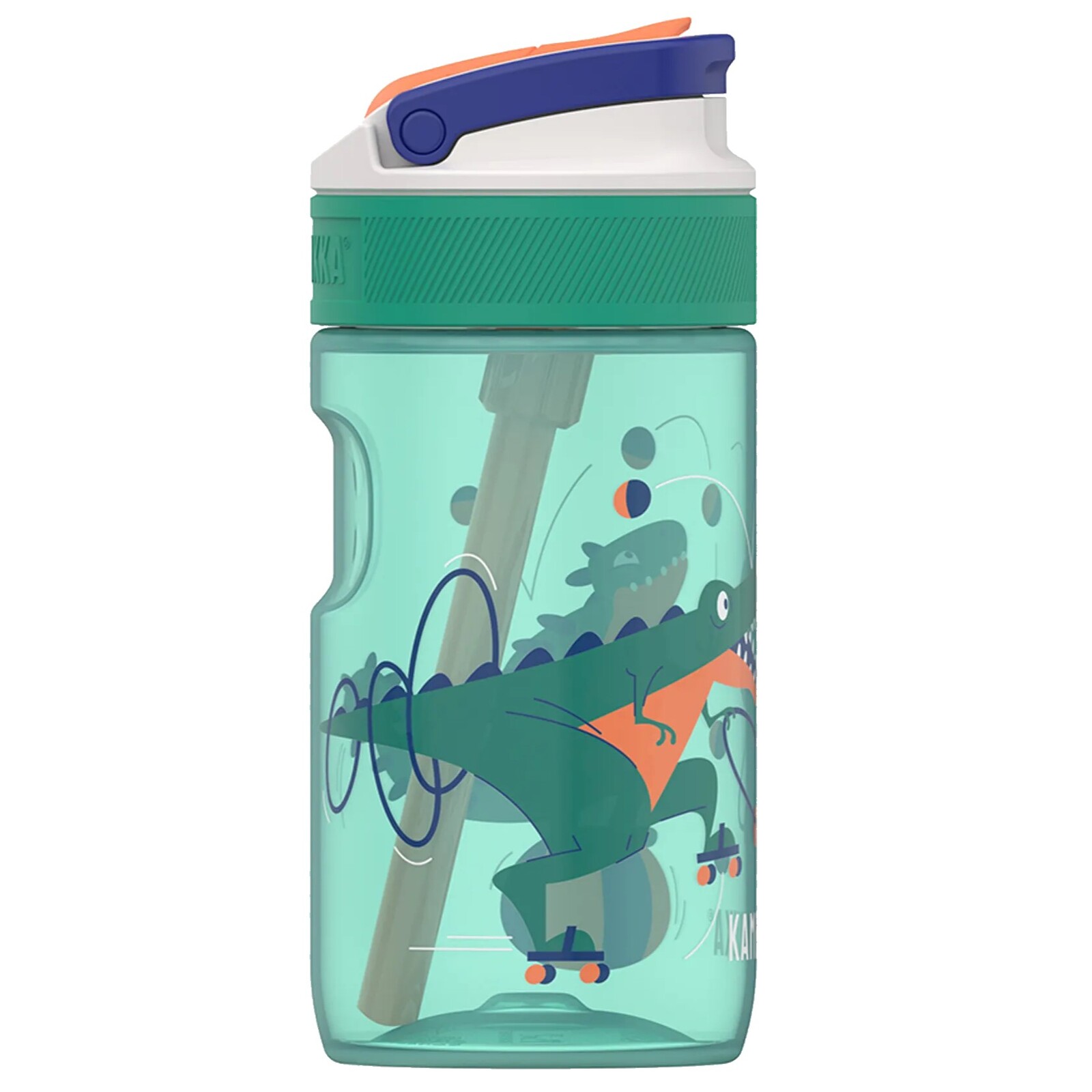 Láhev na vodu pro děti LAGOON 400 ml, juggling dino, tritan, Kambukka