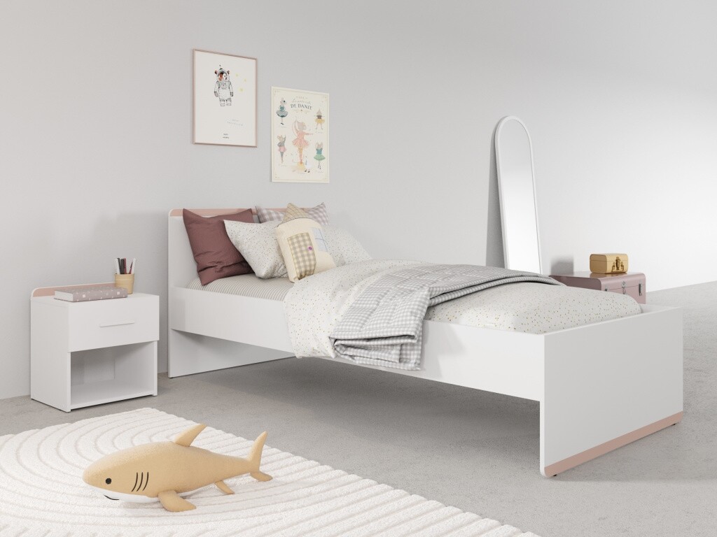 Dětský pokoj SOLMEN 2, bílá/modrá nebo meruňková