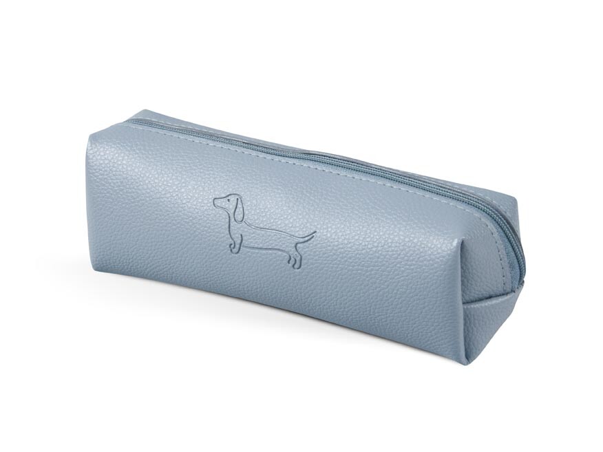 MFP 8071376 Penál etue mini cube Sausage Dog light gray 5,5x,5,5x19cm