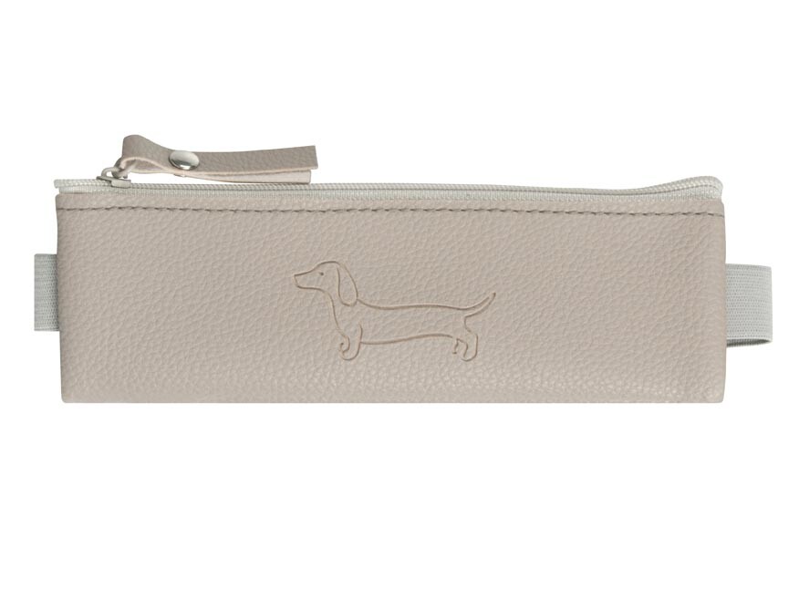 MFP 8071380 Penál etue mini s gumou na diář Sausage Dog gray 20x4cm