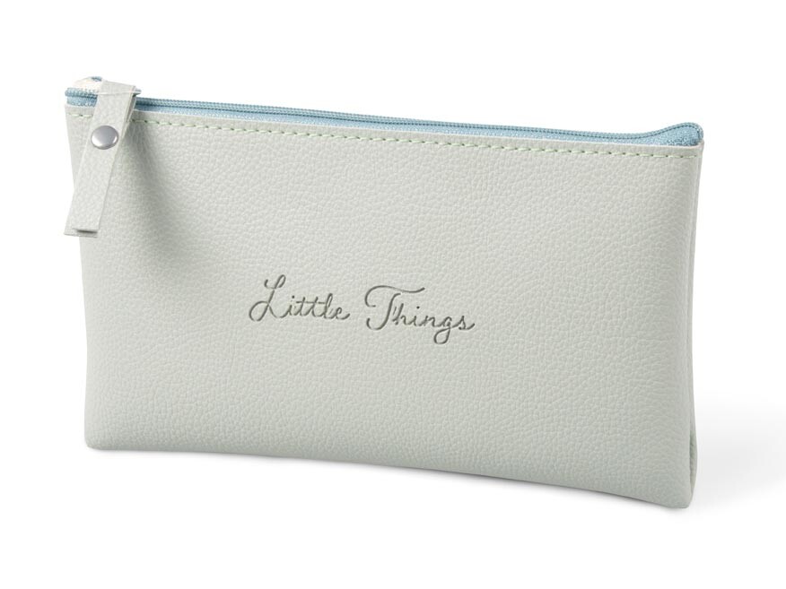 MFP 8071384 Gifty - Penál etue plochá Little things greenish gray 21x8cm