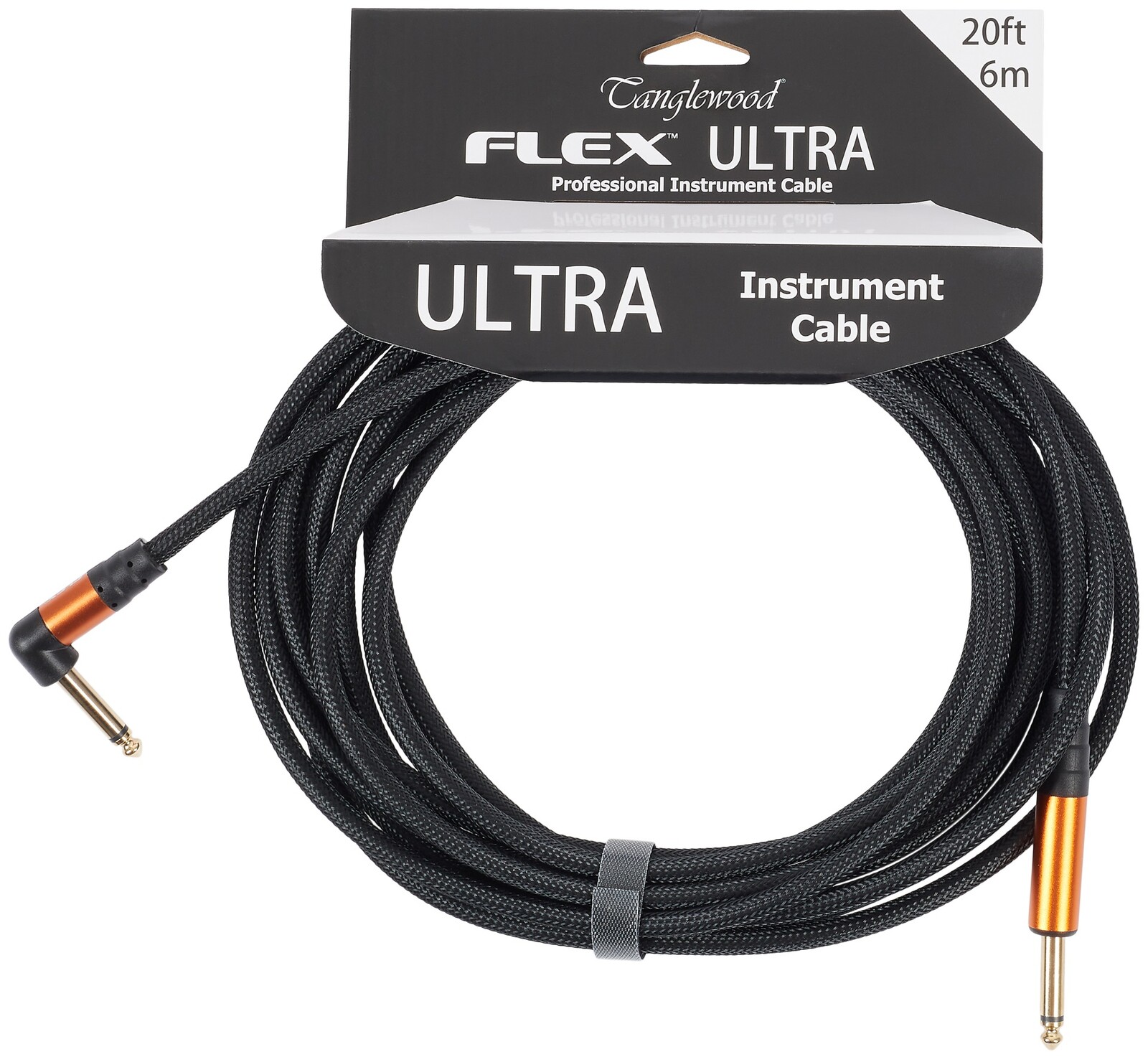 Tanglewood Flex Ultra Cable Carbon Black 6 m Angled