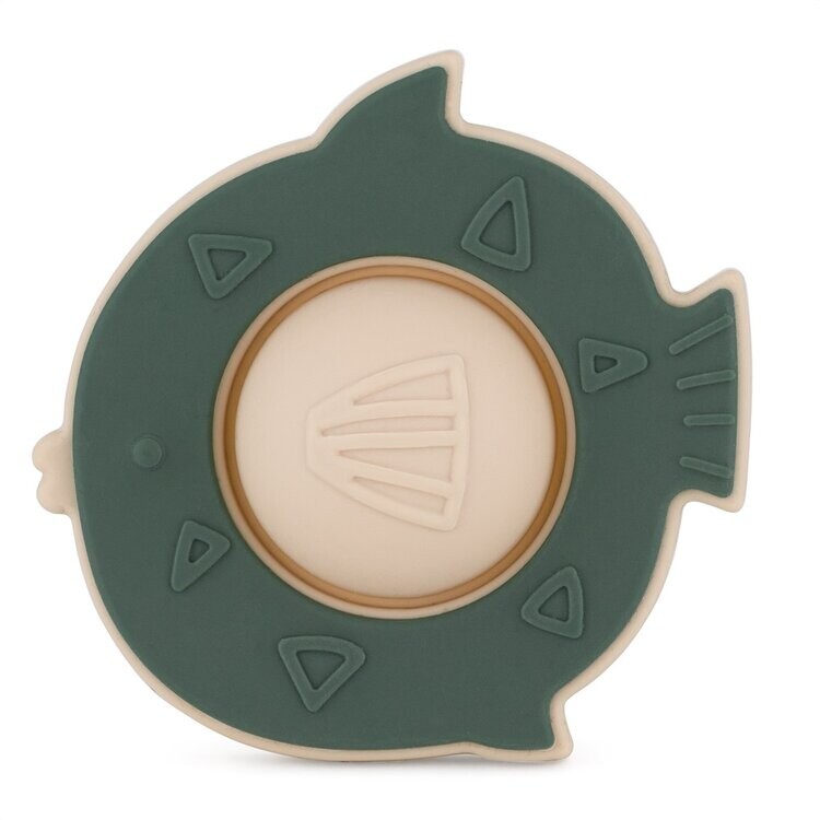 PETITE&MARS Hračka silikonová Fish Fiona Misty Green 6m+