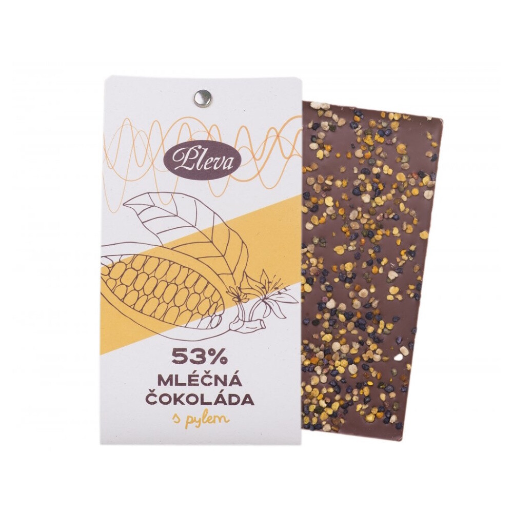 PLEVA Mléčná čokoláda s pylem 53% 50 g