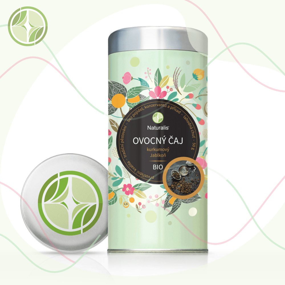 Ovocný čaj kurkumový (Jablkoň) Naturalis BIO - 50 g