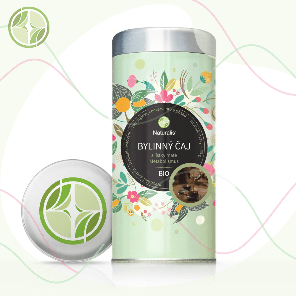 Bylinný čaj s lístky maté (Metabolismus) Naturalis BIO - 50 g