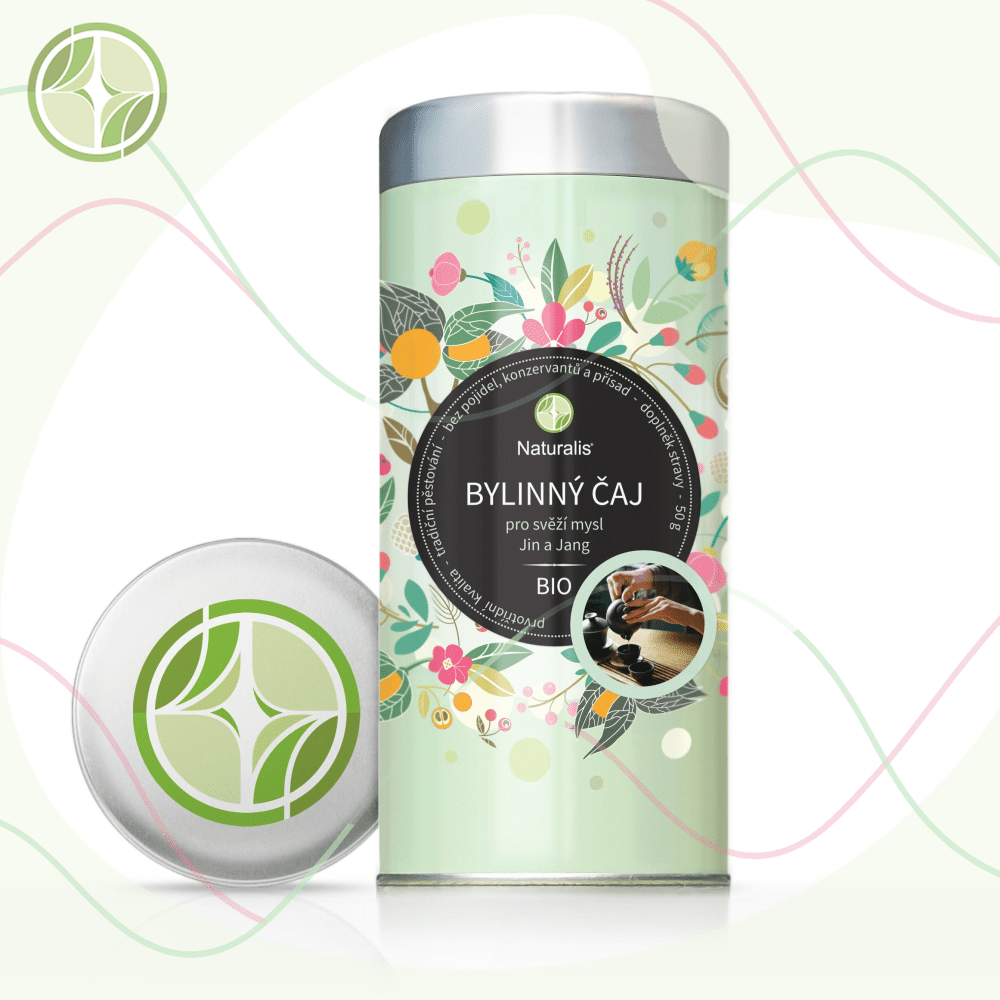 Bylinný čaj pro svěží mysl (Jin a Jang) Naturalis BIO - 50 g