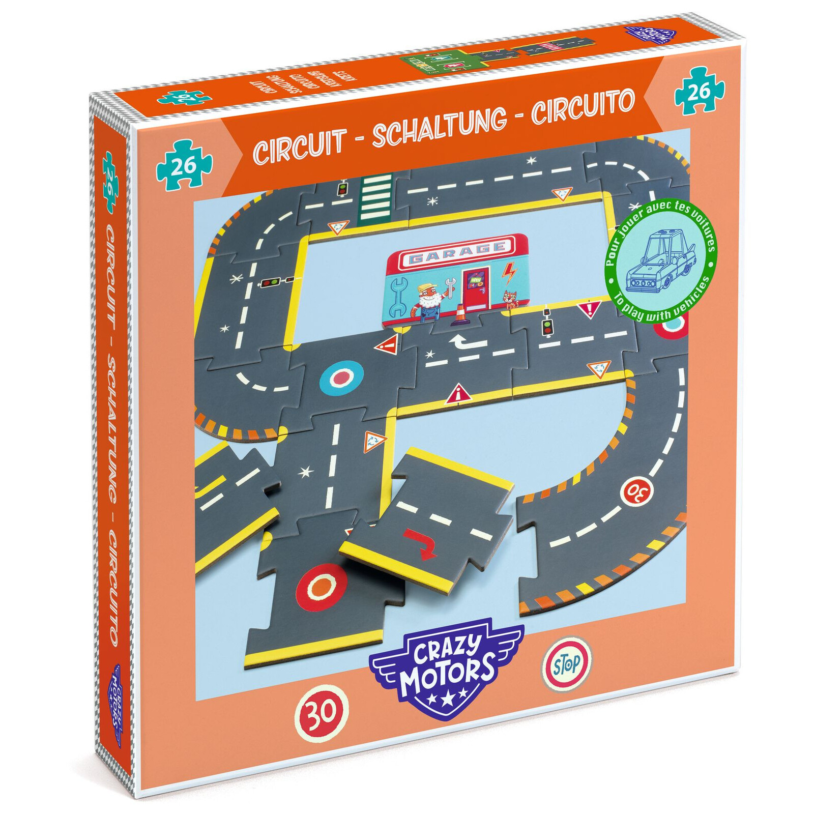 Puzzle Crazy Motors - Velký městský okruh - 26 ks