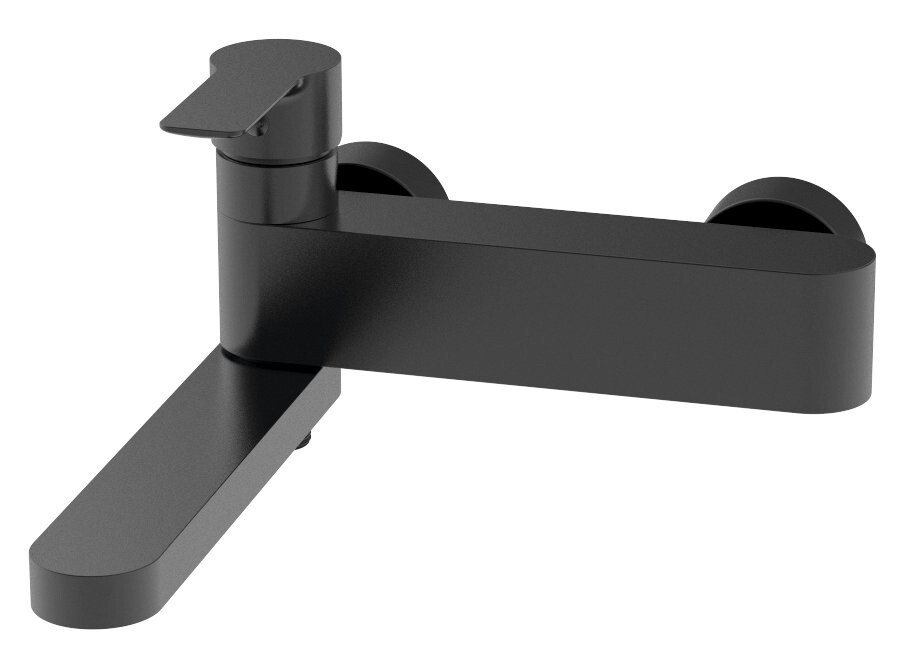 SAPHO PAX nástěnná vanová baterie, otočné ramínko, černá mat XA101B